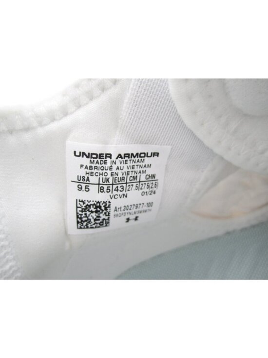 Under Armour Spotlight Clone 4.0 MC Football Cleats Men\'s 9.5 White Silver (F11) main image 6